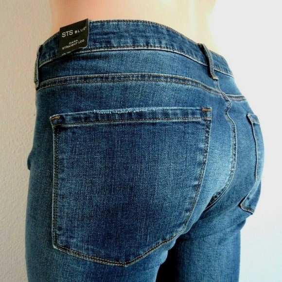 STS Blue Denim - STS Blue Jeans Women’s Distressed CARA Straight Leg Plus Size 24 NWT